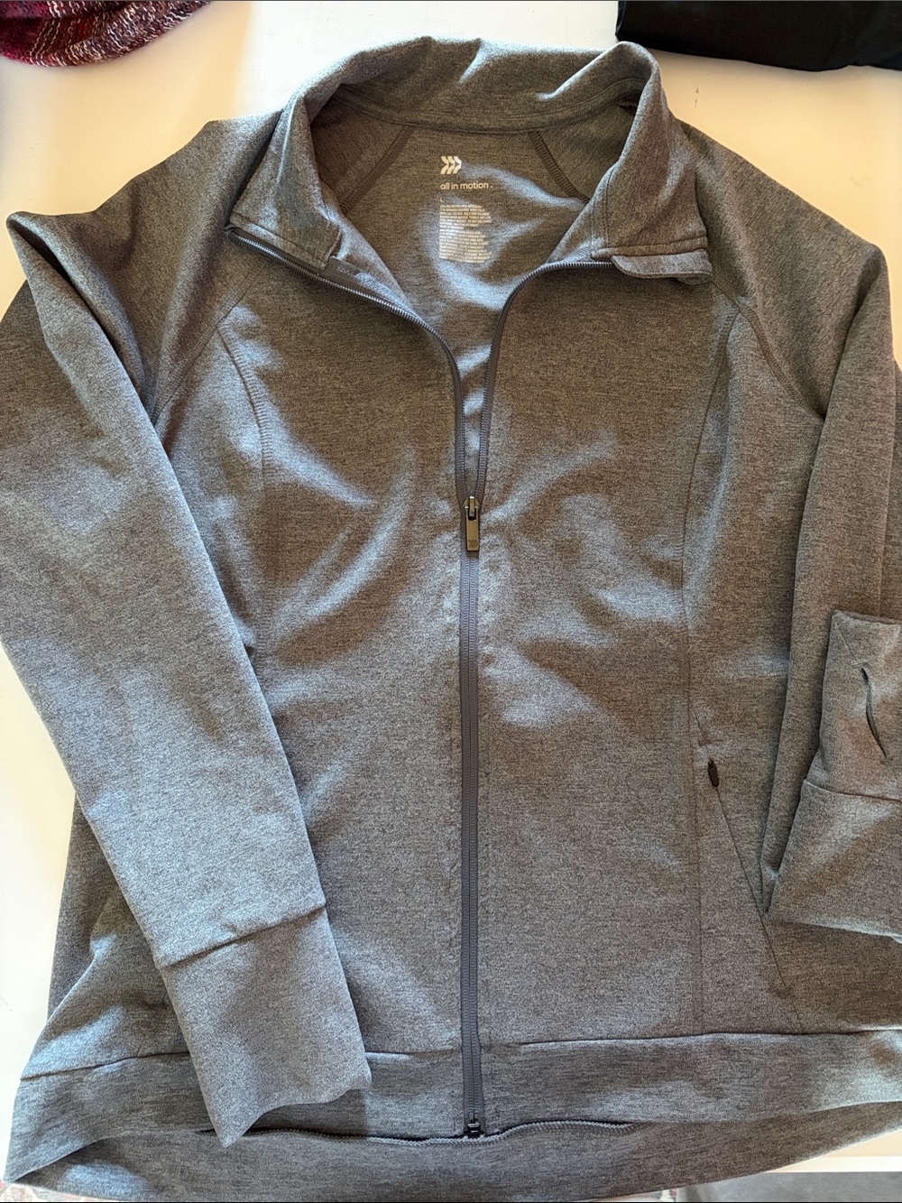all in motion Gray Performance Full-Zip Jacket